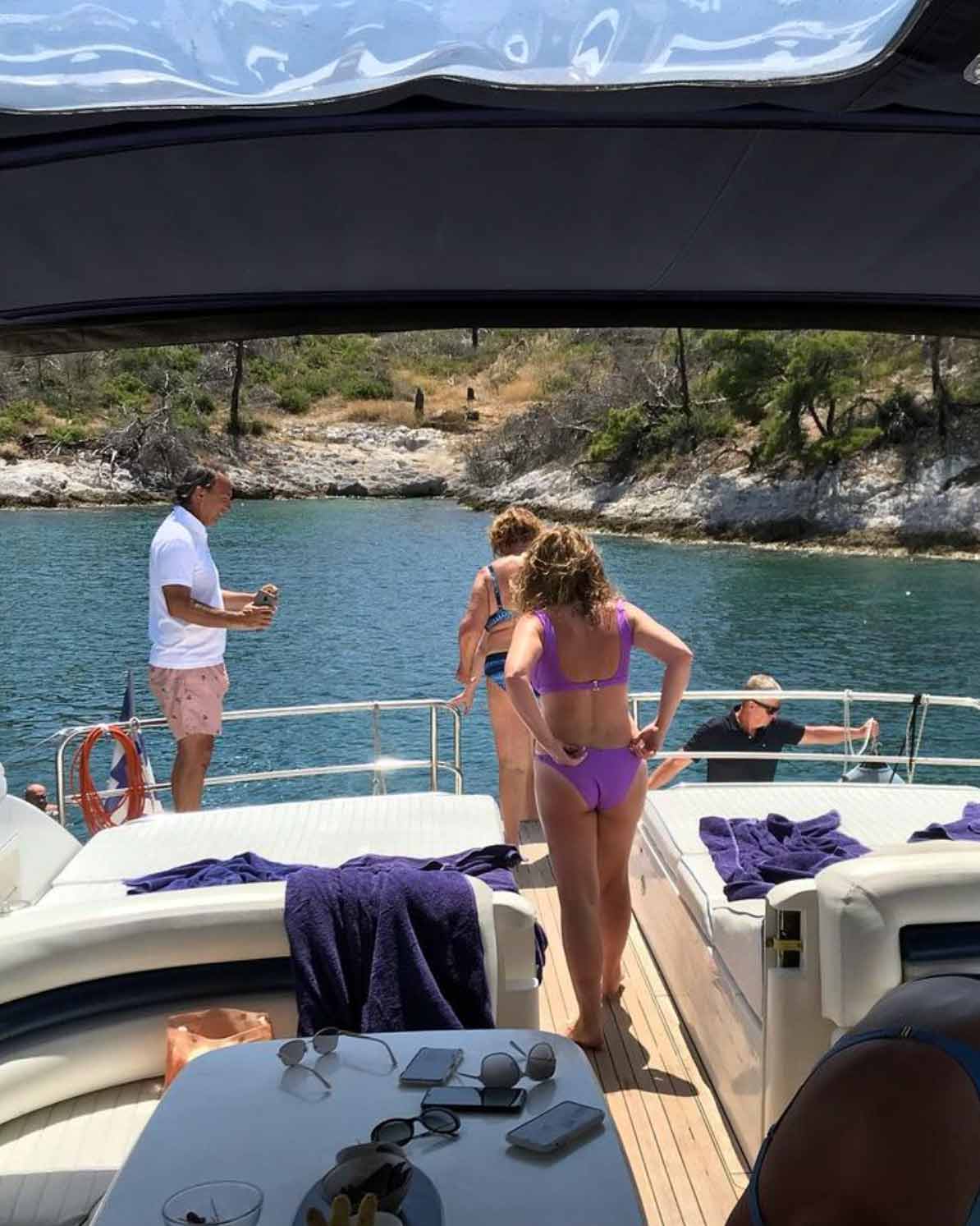 females on a private yacht